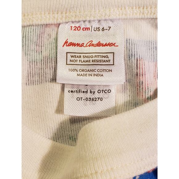 Hannah Andersson Snow Globe Pajamas 100% Organic Cotton‎ Size 6/7 - Picture 4 of 5